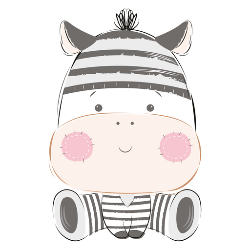 here is a Cute Zebra Plush Toy Sticker from the Cute collection for sticker mania