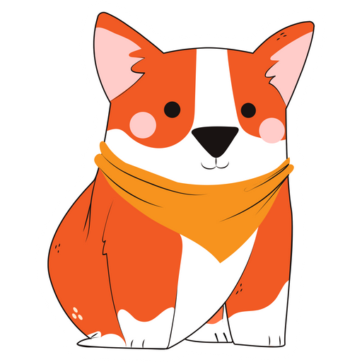 here is a Corgi Dog with Bandana Sticker from the Animals collection for sticker mania