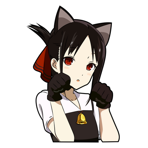 here is a Kaguya-sama Kaguya Shinomiya Cat Sticker from the Anime collection for sticker mania