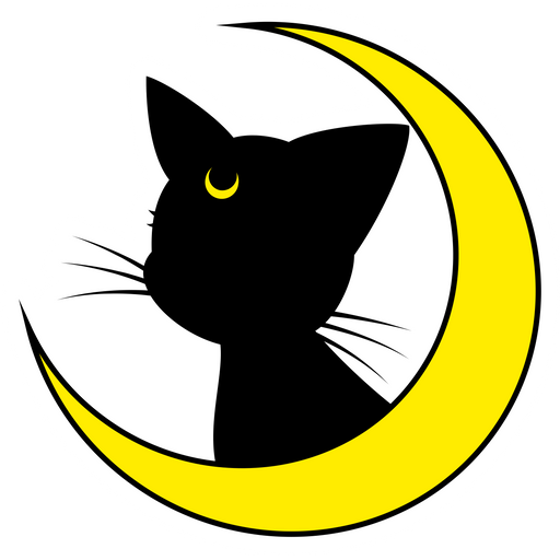 here is a Sailor Moon Luna Cat Sticker from the Anime collection for sticker mania
