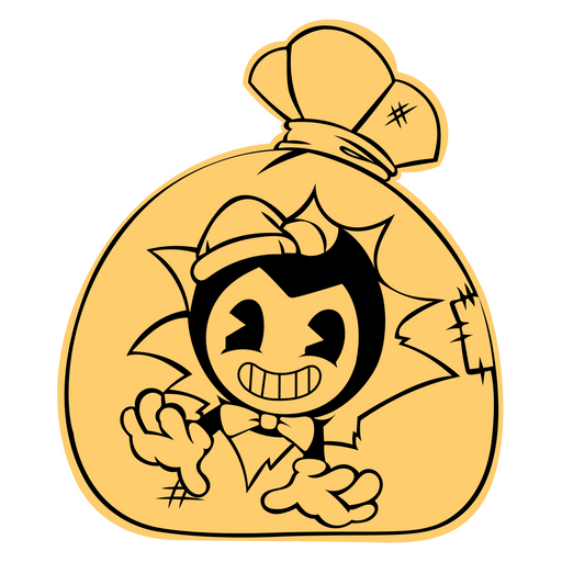 here is a Bendy in Gift Bag Sticker from the Bendy and the Ink Machine collection for sticker mania