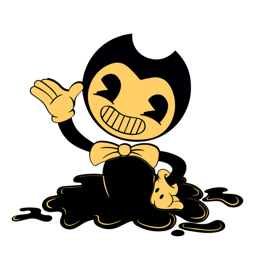 here is a Bendy Greets from the Ink Spot Sticker from the Bendy and the Ink Machine collection for sticker mania