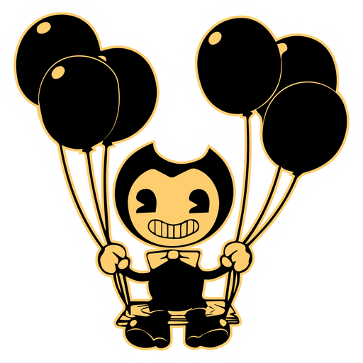 here is a Bendy on Swing Sticker from the Bendy and the Ink Machine collection for sticker mania