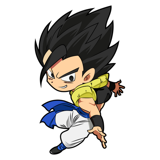 here is a Dragon Ball Gogeta Chibi Sticker from the Anime collection for sticker mania