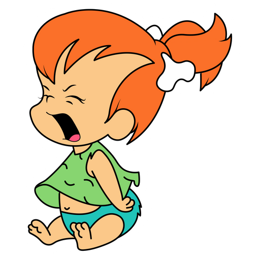here is a The Flintstones Pebbles Flintstone Sticker from the Cartoons collection for sticker mania