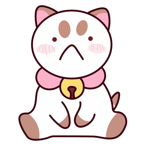 here is a Bee and PuppyCat Frowned PuppyCat Sticker from the Cartoons collection for sticker mania