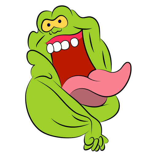 here is a Ghostbusters Slimer Being Funny Sticker from the Cartoons collection for sticker mania