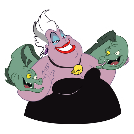 here is a Ursula Flotsam and Jetsam Sticker from the Disney Cartoons collection for sticker mania