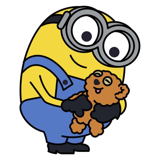 here is a Minion Bob with Bear Sticker from the Cartoons collection for sticker mania