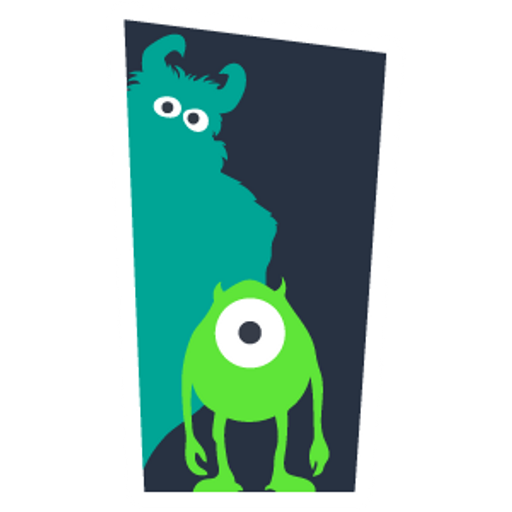 here is a Monsters Inc Door Silhouettes from the Disney Cartoons collection for sticker mania