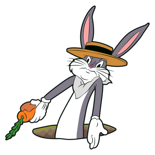 here is a Perplexed Bugs Bunny Sticker from the Bugs Bunny collection for sticker mania