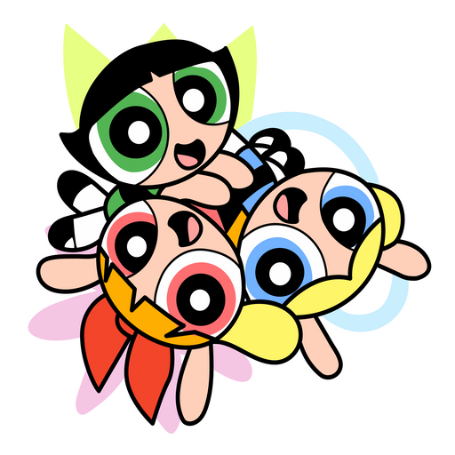 here is a Powerpuff Girls Super Sisters Sticker from the Cartoons collection for sticker mania