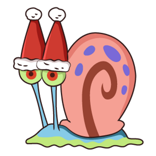 here is a SpongeBob Christmas Gary Sticker from the SpongeBob collection for sticker mania