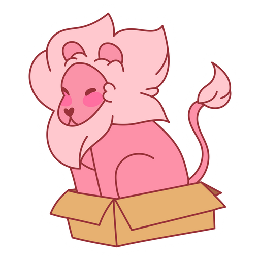 here is a Steven Universe Lion in a Box Sticker from the Cartoons collection for sticker mania