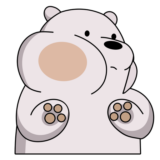 here is a We Bare Bears Ice Bear is Very Close Sticker from the We Bare Bears collection for sticker mania
