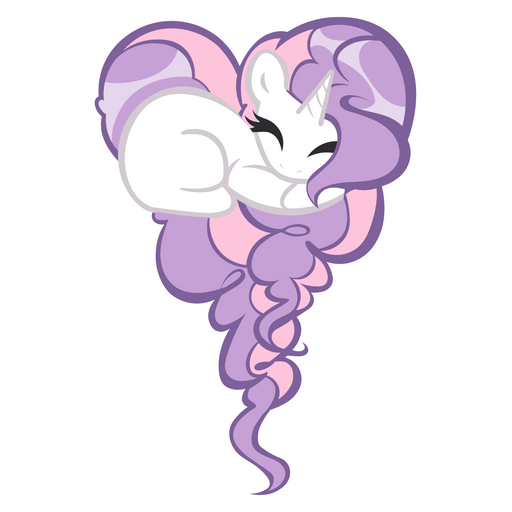 here is a MLP Sleeping Sweetie Belle Sticker from the Cartoons collection for sticker mania