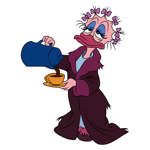 here is a Daisy Duck in the Morning Sticker from the Disney Cartoons collection for sticker mania