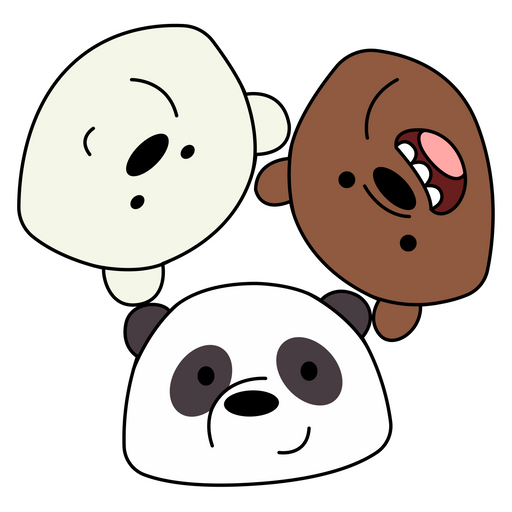 here is a We Bare Bears Looks at You Sticker from the We Bare Bears collection for sticker mania