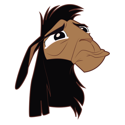here is a The Emperors New Groove Crying Kuzco Llama Sticker from the Disney Cartoons collection for sticker mania