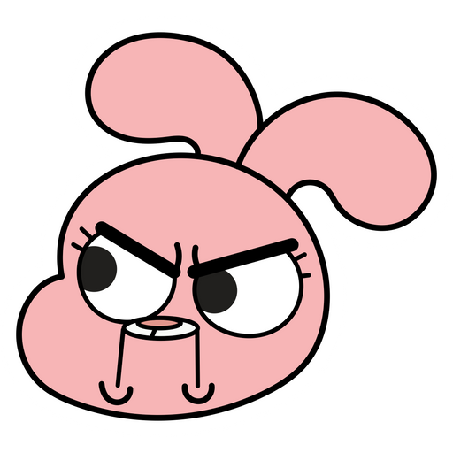 here is a The Amazing World of Gumball Anais Watterson Dissatisfied Sticker from the Cartoons collection for sticker mania
