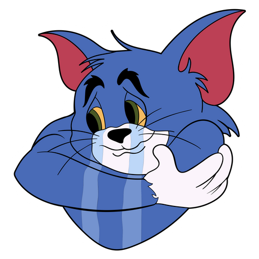 here is a Tom and Jerry Lonely Tom Sticker from the Tom and Jerry collection for sticker mania