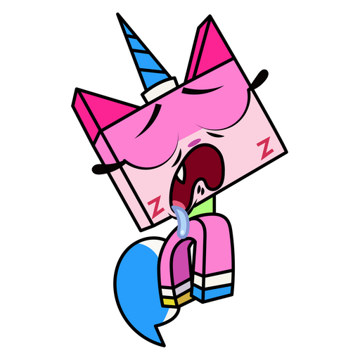 here is a Unikitty Sleeping Sticker from the Cartoons collection for sticker mania