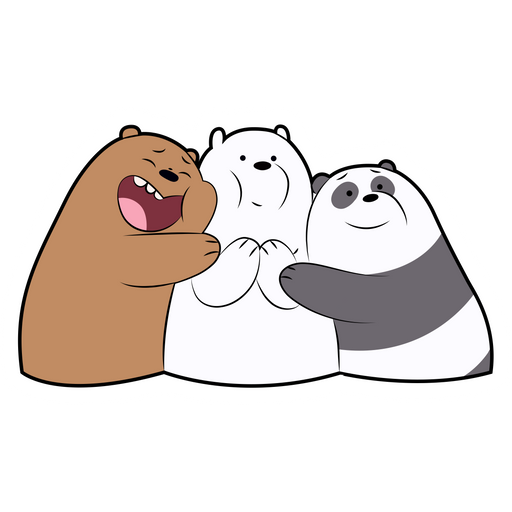 here is a We Bare Bears Hugs Sticker from the We Bare Bears collection for sticker mania
