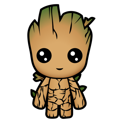 here is a Marvel Chibi Groot Sticker from the Chibi Marvel & DC comics collection for sticker mania