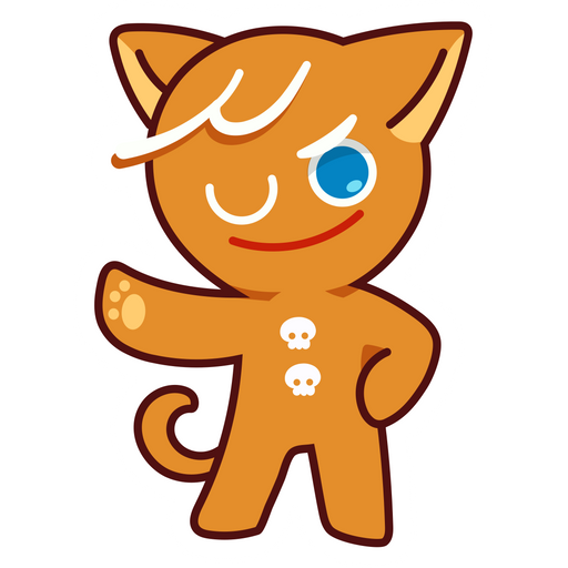 here is a Cookie Run GingerBrave Cat Sticker from the Cookie Run collection for sticker mania