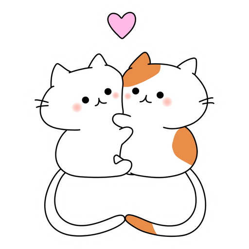 here is a Cats Love Hugs Sticker from the Cute Cats collection for sticker mania