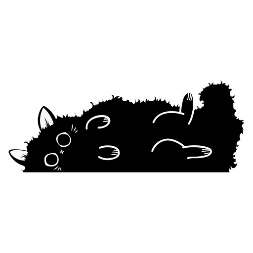 here is a Fluffy Black Cat Sticker from the Cute Cats collection for sticker mania