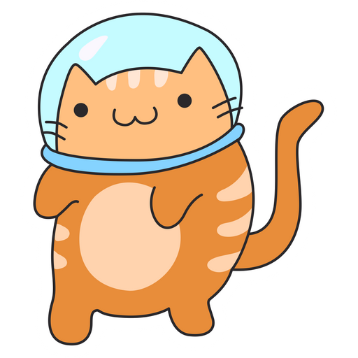 here is a Red Cat Astronaut Sticker from the Cute Cats collection for sticker mania
