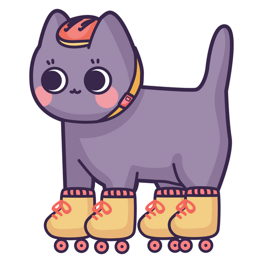 here is a Cute Cat Roller Sticker from the Cute Cats collection for sticker mania