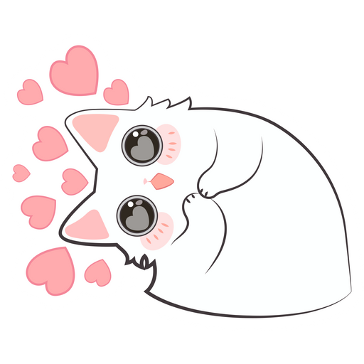 here is a Lovely Cute Kitty Sticker from the Cute Cats collection for sticker mania