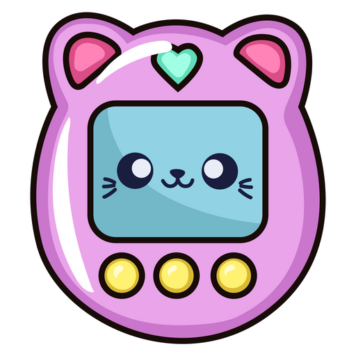 here is a Tamagotchi Cat Sticker from the Cute Cats collection for sticker mania