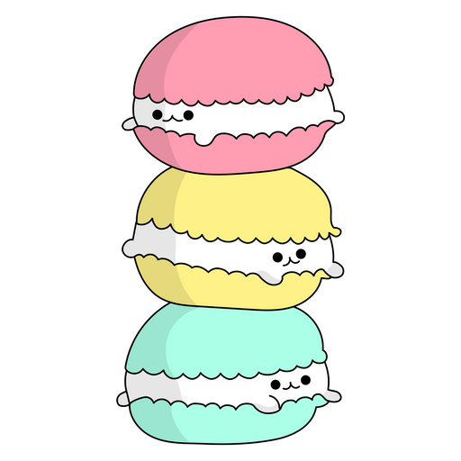 here is a Cute Colored Macarons Sticker from the Cute collection for sticker mania