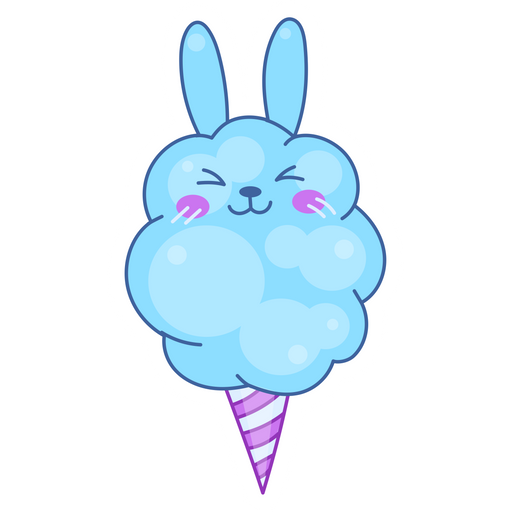 here is a Cute Cotton Candy Bunny Sticker from the Cute collection for sticker mania