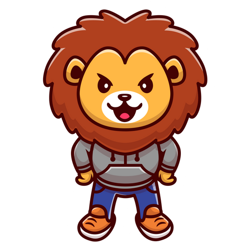 here is a Cute Lion Sticker from the Cute collection for sticker mania