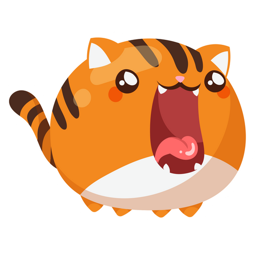here is a Cute Tiger Sticker from the Cute collection for sticker mania