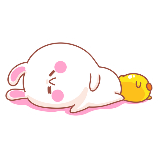 here is a Cute Tired Bunny Sticker from the Cute collection for sticker mania