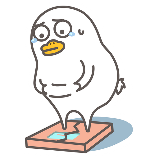 here is a Duck Got Fat Sticker from the Cute collection for sticker mania