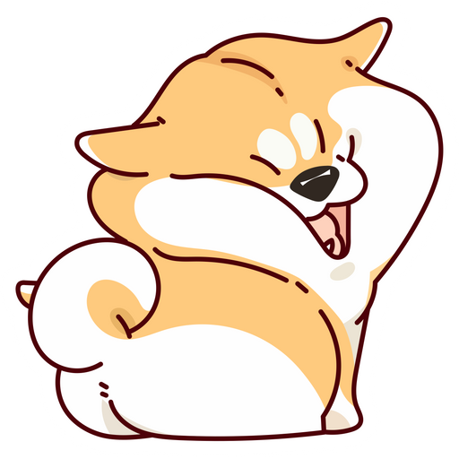 here is a Fat Corgi Sticker from the Cute collection for sticker mania