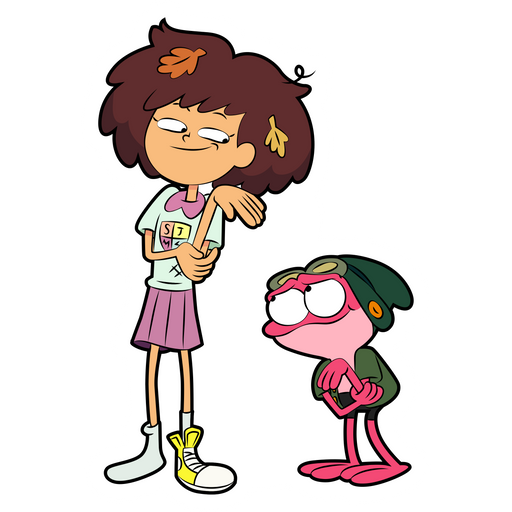 here is a Amphibia Anne and Sprig Sticker from the Disney Cartoons collection for sticker mania