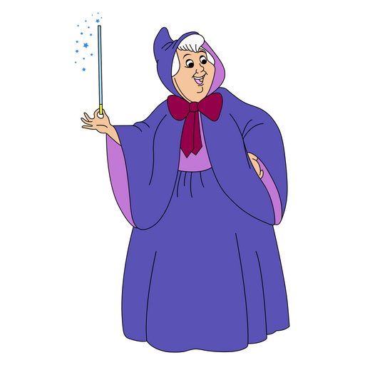 here is a Cinderella Fairy Godmother Sticker from the Disney Cartoons collection for sticker mania