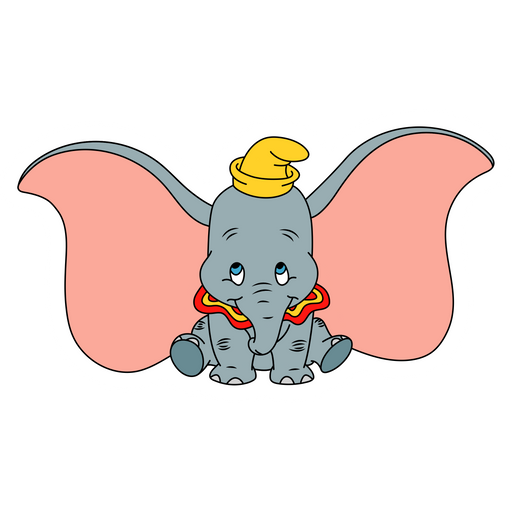 here is a Dumbo Smile Sticker from the Disney Cartoons collection for sticker mania
