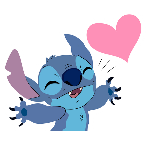 here is a Stitch Love Sticker from the Lilo & Stitch collection for sticker mania