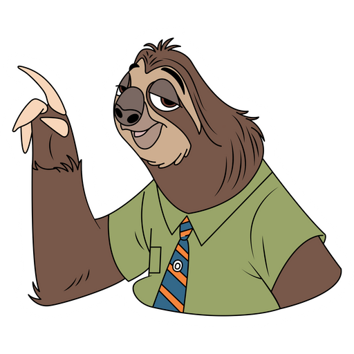 here is a Zootopia Flash Slothmore Sticker from the Disney Cartoons collection for sticker mania