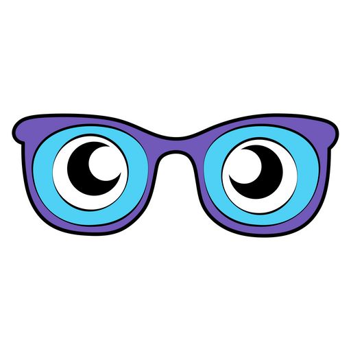 here is a Glasses with Eyes Sticker from the Face Decorations collection for sticker mania