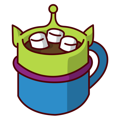 here is a Alien Hot Chocolate Sticker from the Food and Beverages collection for sticker mania