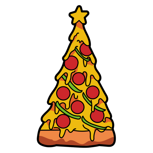 here is a Christmas Pizza Tree Sticker from the Food and Beverages collection for sticker mania